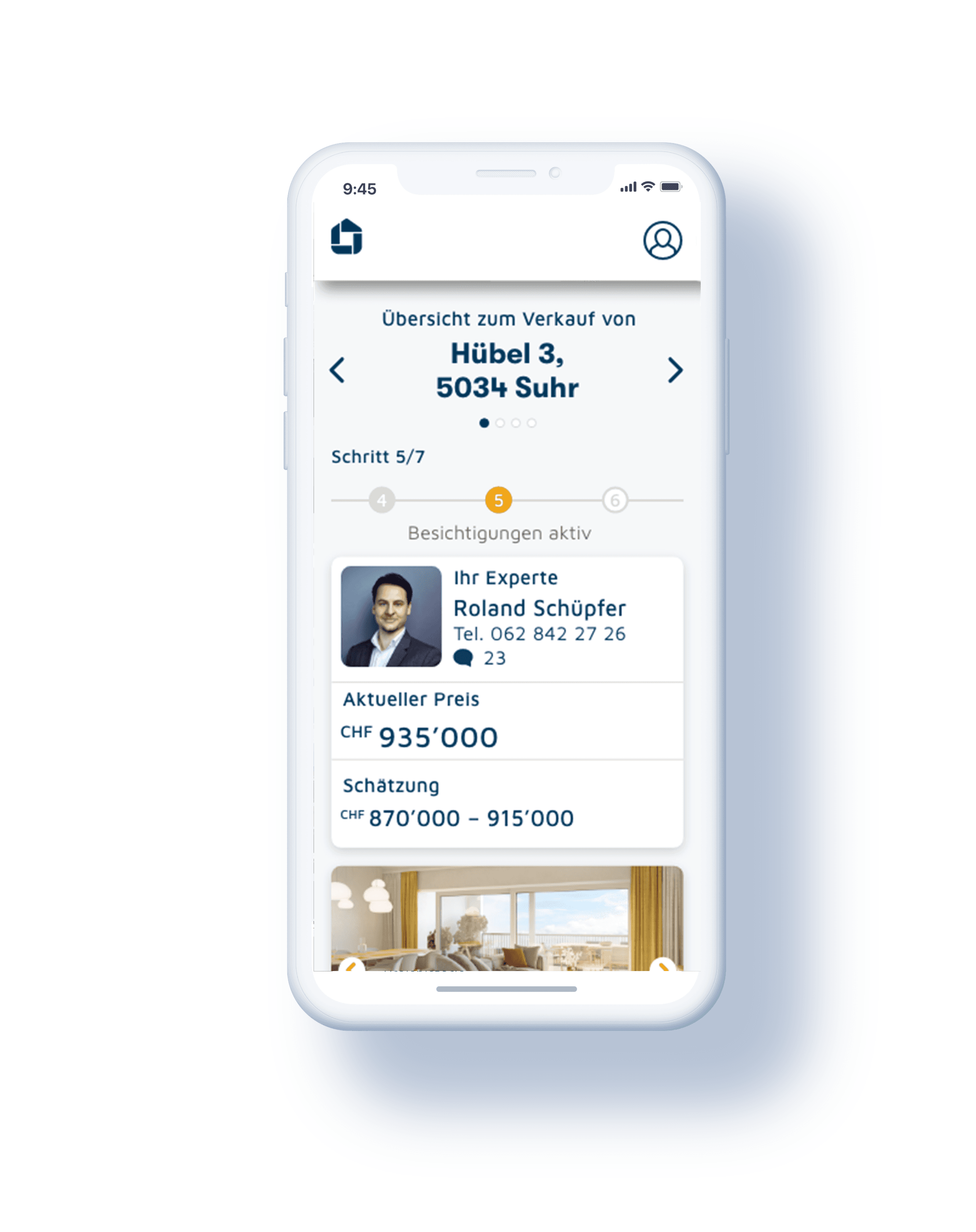 Smartphone with avendo app
